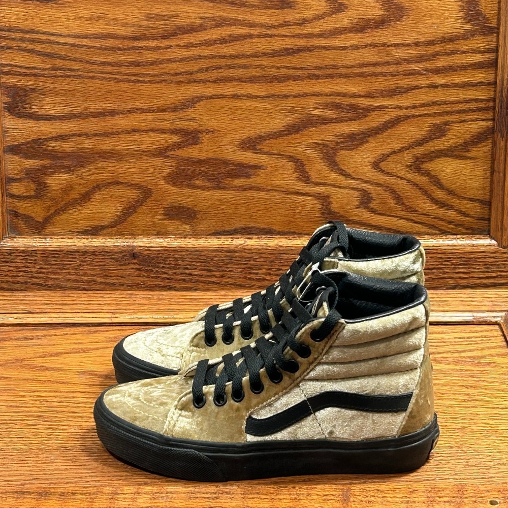 Vans Sk8 Hi Velvet Tan Black Shoes‎ - Picture 2 of 8